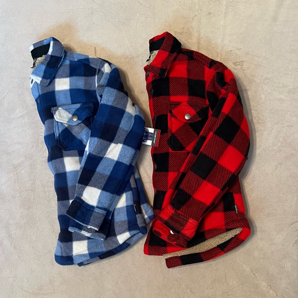Eddie Bauer jacket shirt shacket sherpa fleece lot NWT